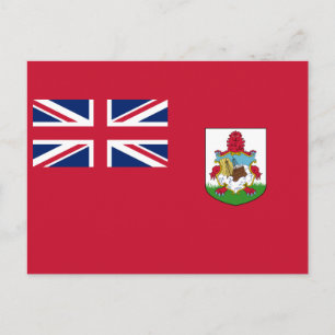 Postal Bandera patriótica de Bermudas