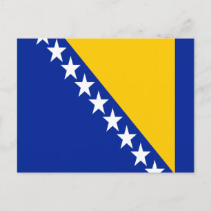 Postal Bandera patriótica de Bosnia Herzegovina