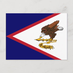 Postal Bandera patriótica de Samoa Americana