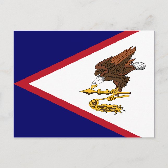 Postal Bandera Patriótica de Samoa Americana (Anverso)
