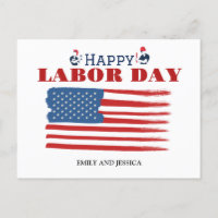 Bandera patriótica del Día del Trabajo Feliz