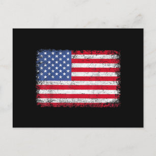 Postal Bandera Patriótica Estadounidense Para Hombres Niñ