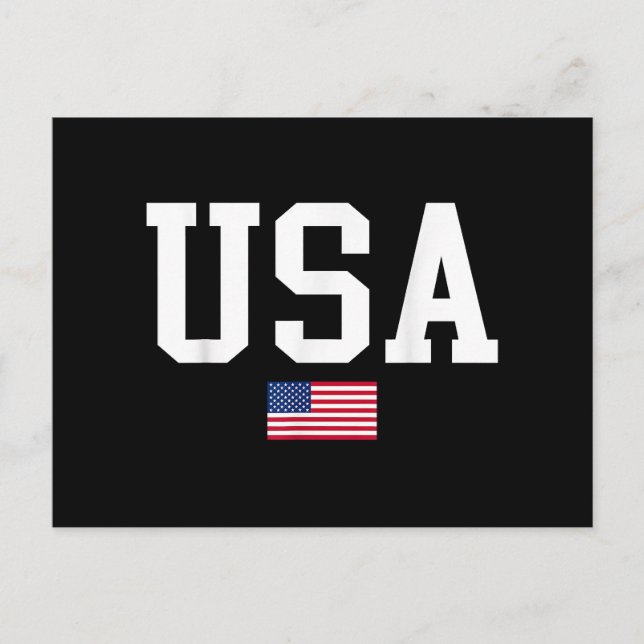 Postal Bandera Patriótica Estadounidense Para Hombres Niñ (Anverso)