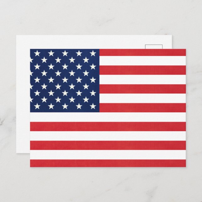 Postal Bandera Patriótica Norteamericana Personalizada (Anverso / Reverso)