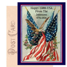 Bandera Patriótica Vintage del Cuatro de Julio con