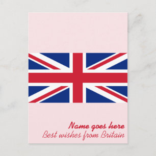 Postal Bandera personalizable de vacaciones/fiestas del R