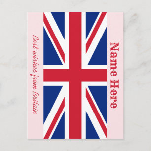 Postal Bandera personalizable de vacaciones/fiestas del R