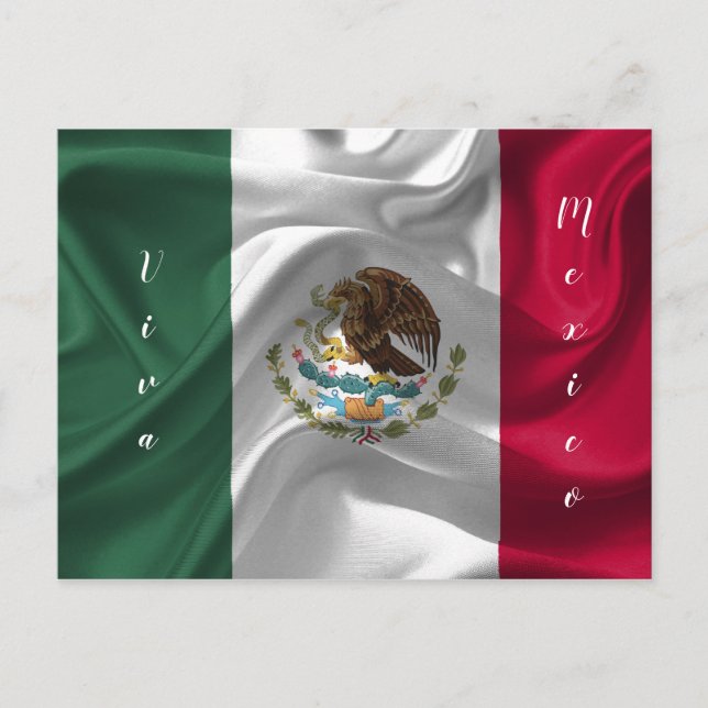Postal Bandera personalizar Viva México (Anverso)
