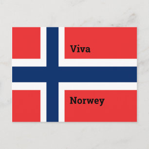 Postal Bandera personalizar Viva Noruega
