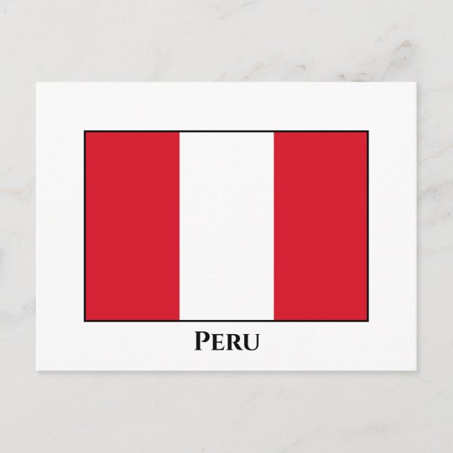 Postal Bandera peruana (Anverso)