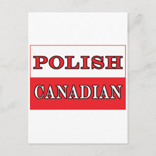Postal Bandera polaca canadiense