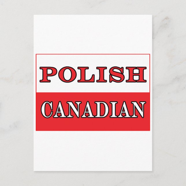 Postal Bandera polaca canadiense (Anverso)
