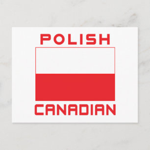 Postal Bandera polaca canadiense