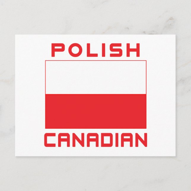 Postal Bandera polaca canadiense (Anverso)