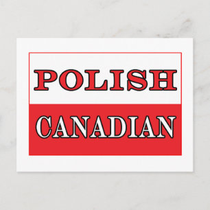 Postal Bandera polaca canadiense