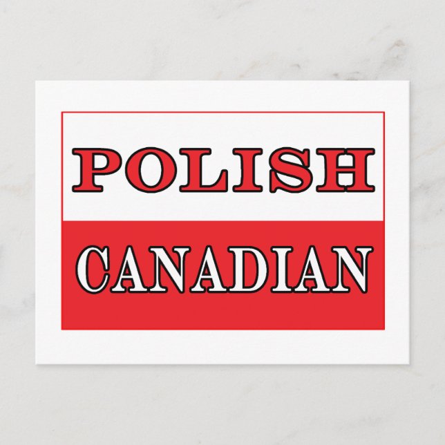 Postal Bandera polaca canadiense (Anverso)