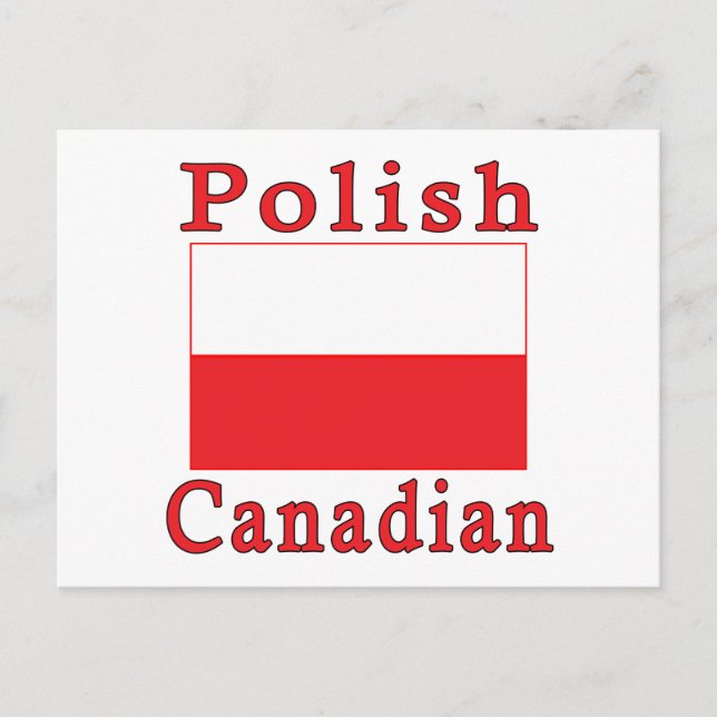 Postal Bandera polaca canadiense (Anverso)