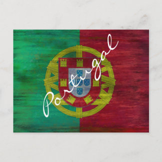 Postal Bandera portuguesa angustiada