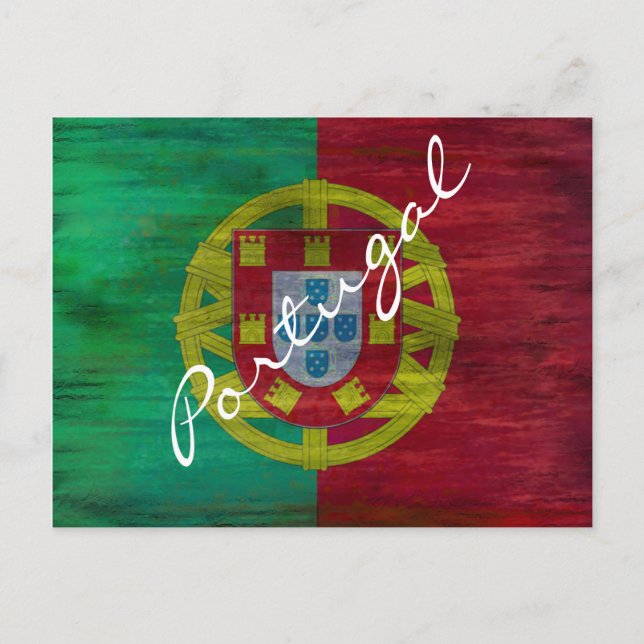 Postal Bandera portuguesa angustiada (Anverso)