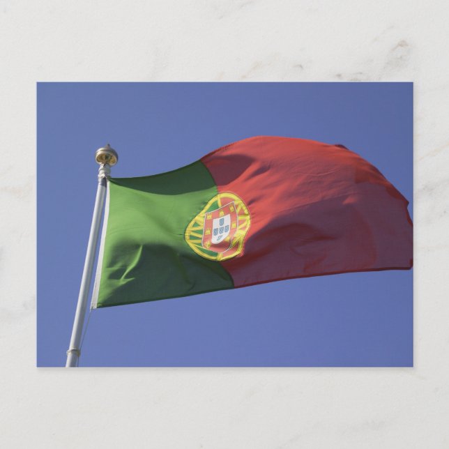Postal Bandera portuguesa RF) (Anverso)