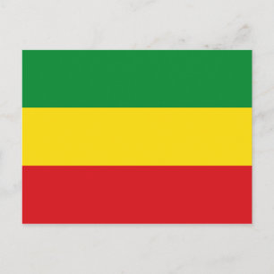 Postal Bandera Rastafari Rasta Etíope