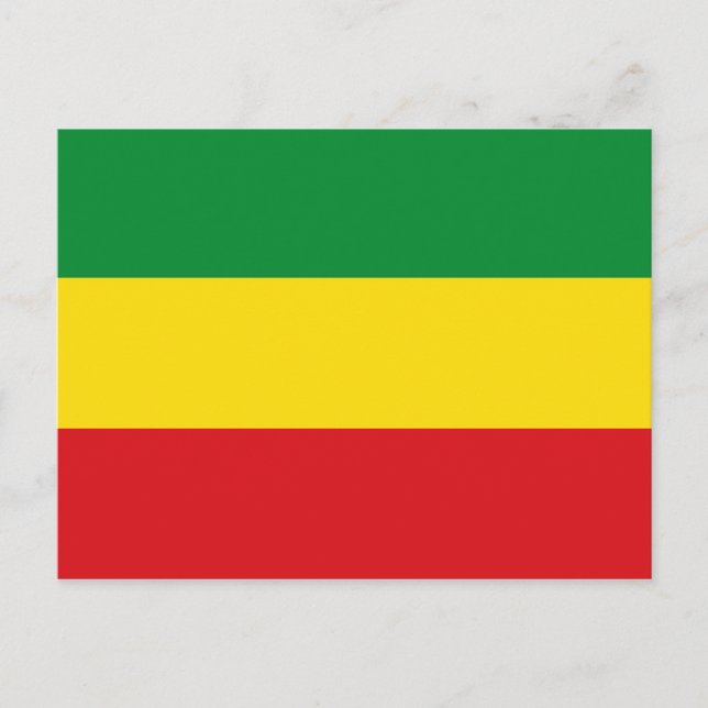 Postal Bandera rastafariana rasta etíope (Anverso)