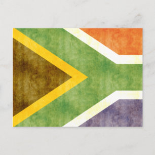 Postal Bandera retro vintage de Sudáfrica