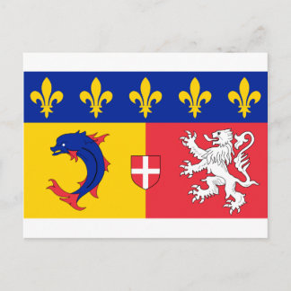 Postal Bandera Rhone-Alpes