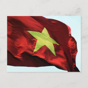 Postal bandera roja de vietnam
