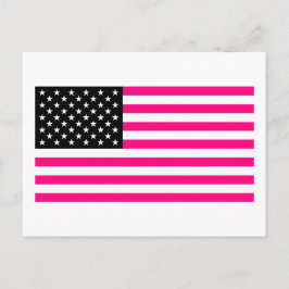 Postal bandera rosa estadounidense