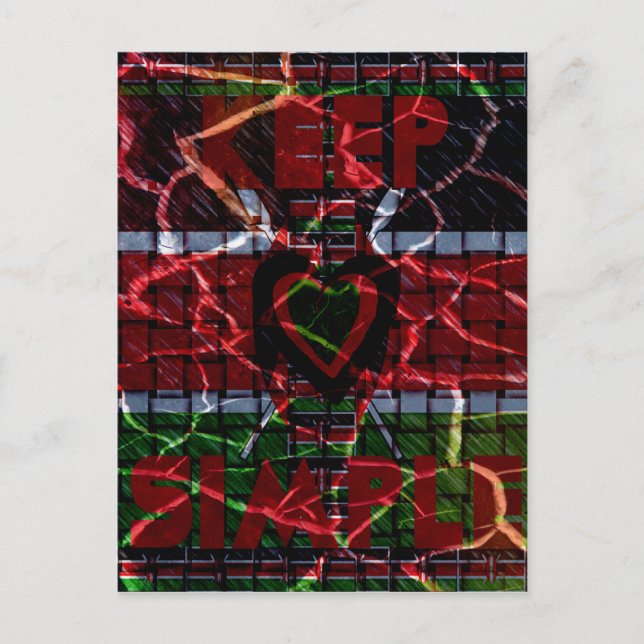 Postal Bandera rota: Manténganlo simple - Resiliencia ken (Anverso)