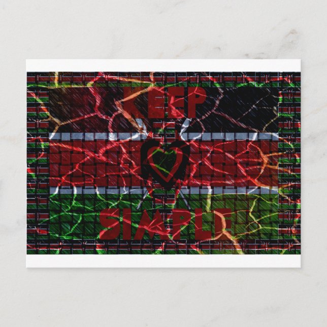 Postal Bandera rota: Manténganlo simple - Resiliencia ken (Anverso)