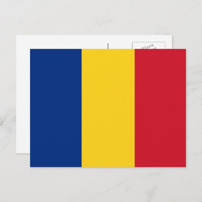 Postal Bandera rumana, Bandera de Rumania (Anverso / Reverso)