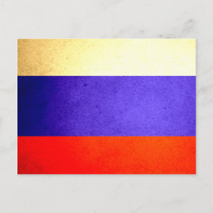 Postal Bandera rusa besada por el sol