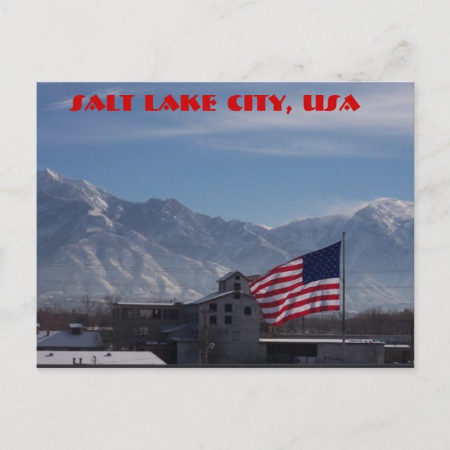 Postal bandera, Salt Lake City, Estados Unidos (Anverso)