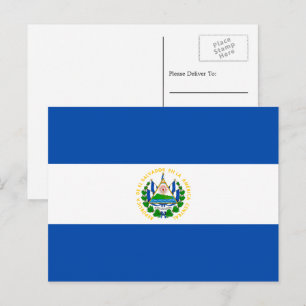 Postal Bandera salvadoreña, bandera de El Salvador