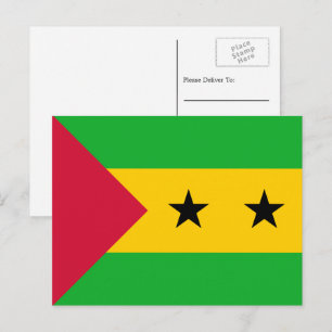 Postal Bandera santotomense, Bandera de Santo Tomé y Prín