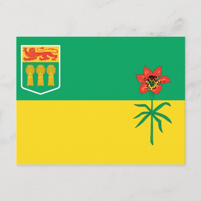 POSTAL BANDERA SASKATCHEWAN (Anverso)