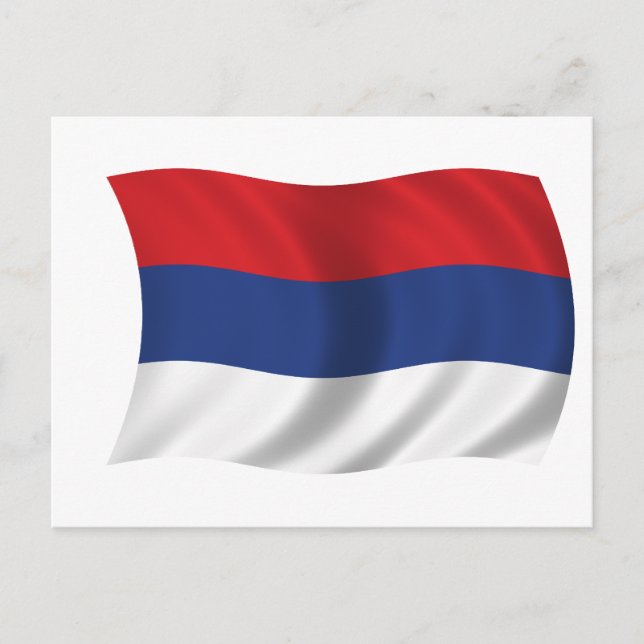 Postal Bandera serbia (Anverso)