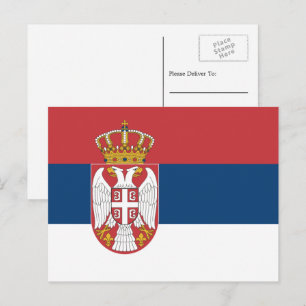 Postal Bandera serbia, Bandera de Serbia