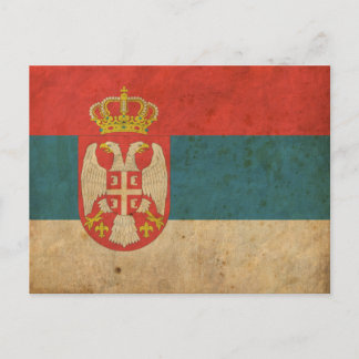 Postal Bandera serbia vintage