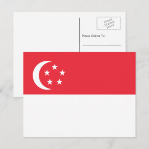 Postal Bandera singapurense, Bandera de Singapur