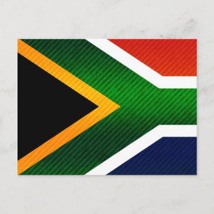 Postal Bandera sudafricana moderna desnuda