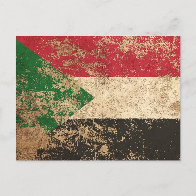 Postal Bandera sudanesa de edad avanzada (Anverso)
