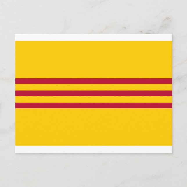 Postal Bandera sudvietnamita - Vietnam Co o vàng ba s・jug (Anverso)