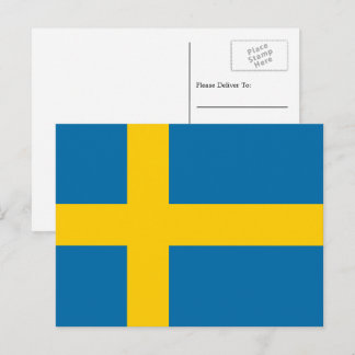Postal Bandera sueca, Bandera de Suecia