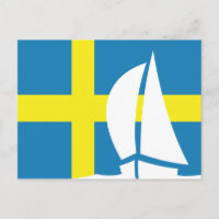 Bandera sueca Barco velero Suecia Náutico