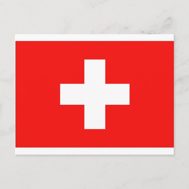 Postal Bandera suiza (Anverso)