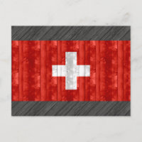 Bandera suiza de madera