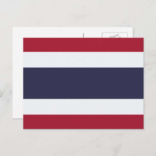 Postal Bandera tailandesa, bandera de Tailandia (Anverso / Reverso)